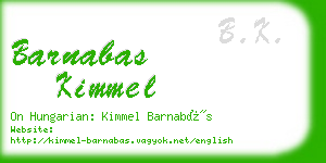 barnabas kimmel business card